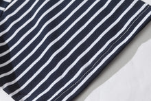 Load image into Gallery viewer, Dark Icon Rose Embroidery Striped T-shirt