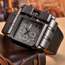 Load image into Gallery viewer, Square Dial Wide Strap Watch