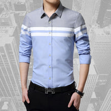 Load image into Gallery viewer, Patchwork Stripe Clothes Male Long Sleeve
