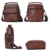 Load image into Gallery viewer, Genuine Leather Men Messenger Bag