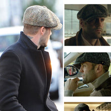 Load image into Gallery viewer, Navy Plaid Octogonal Hat